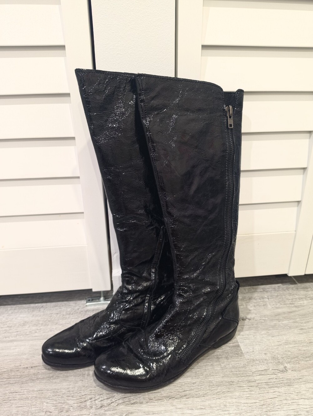 Vero Cuoio Handmade Crinkle Crinkle Pateng Riding Boots - Sz. 9